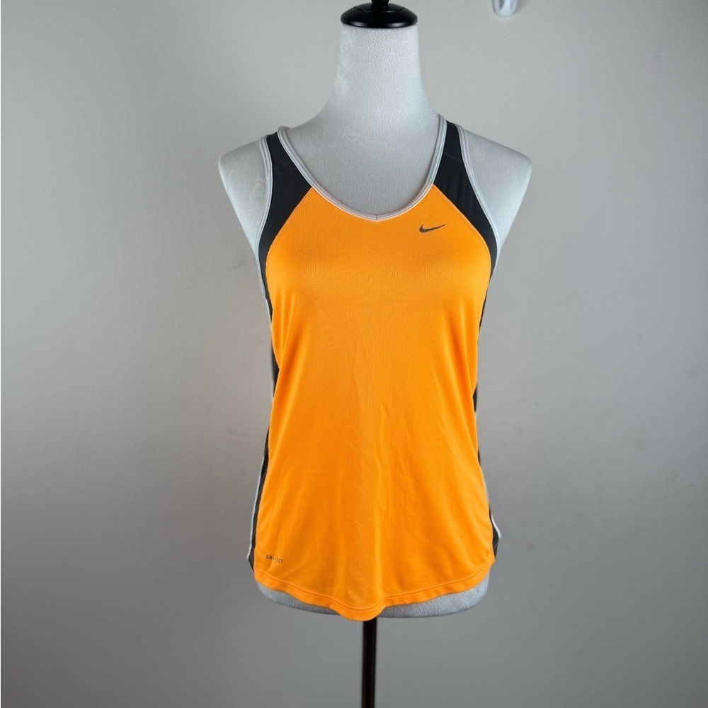 Nike Dri-Fit Women’s Racerback Orange Athletic Tank Top | Size S - Picture 2 of 13